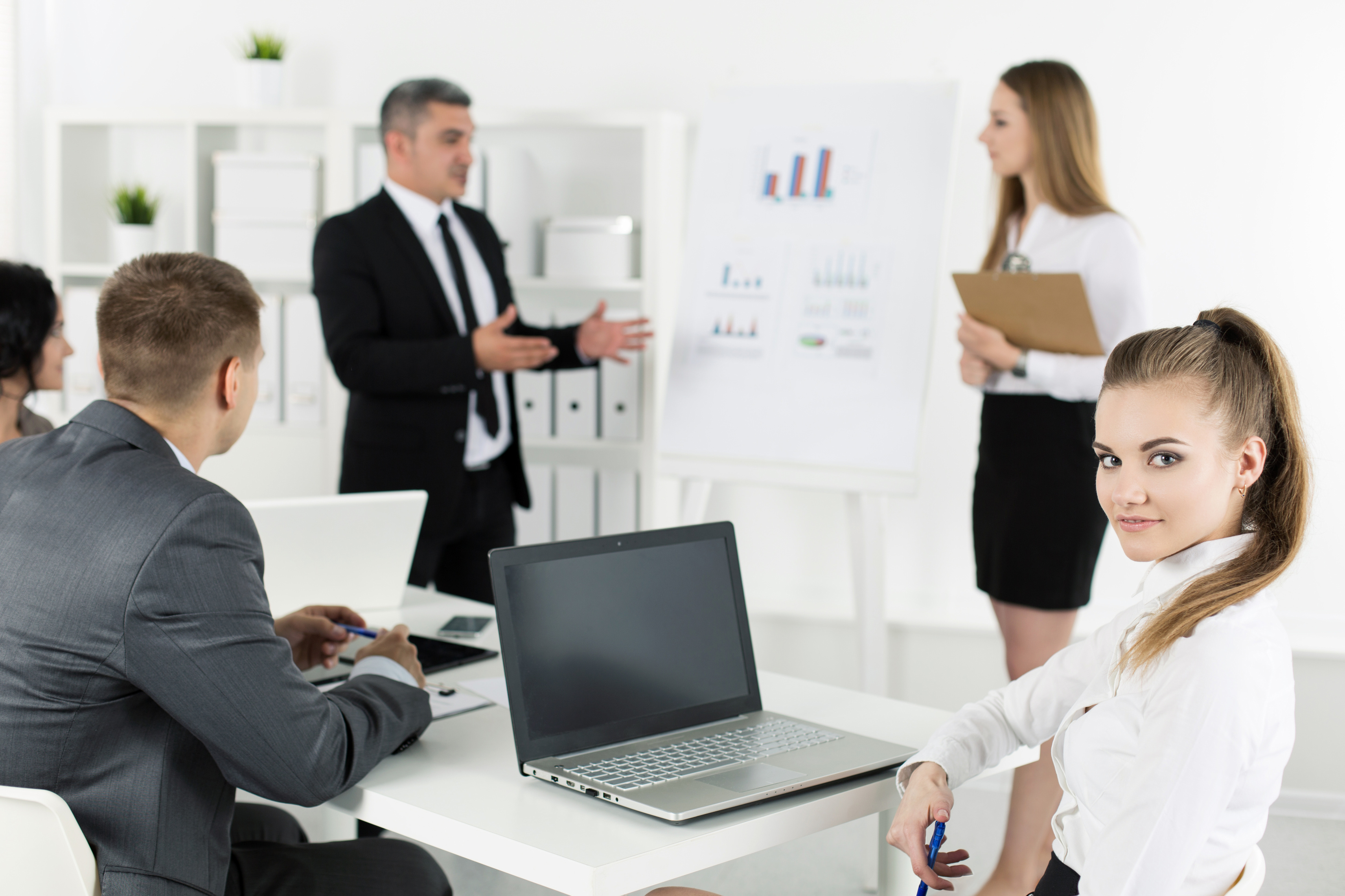 Business people meeting in office to discuss project. Business success concept